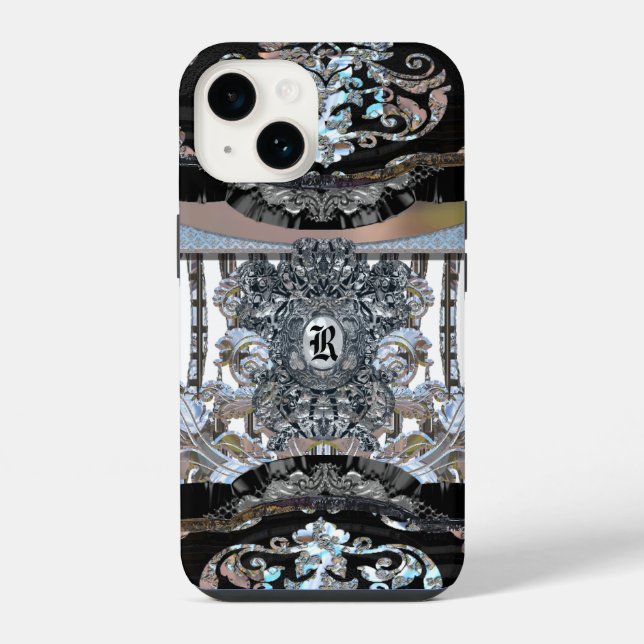 Revforth Elegant Monogram iPhone Case (Back)