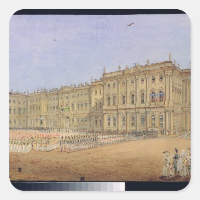 Review at the Winter Palace Square Sticker (Front)