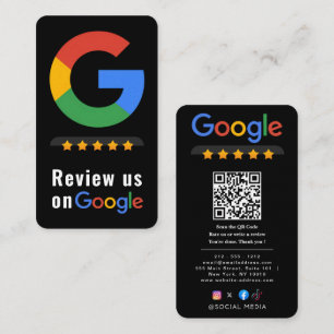 Review Google Review QR Code Google Ratings Business Card