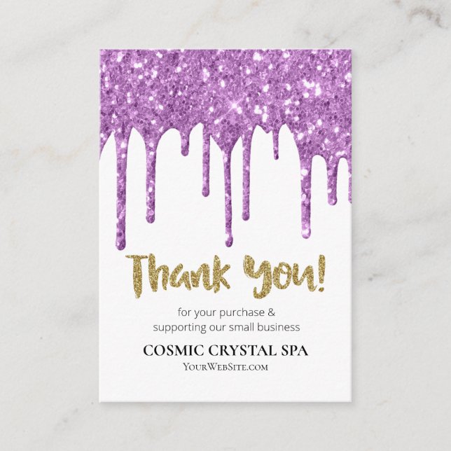 *~* REVIEW QR LOGO AP8  COSMIC  DRIPS . THANK YOU ENCLOSURE CARD (Front)