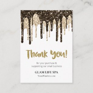 *~* REVIEW QR LOGO AP8 GLAM DRIPS . THANK YOU ENCLOSURE CARD