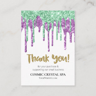 *~* REVIEW QR LOGO AP8 LUXE DRIPS . THANK YOU ENCLOSURE CARD