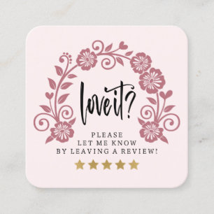 Review Request Logo  Square Business Card