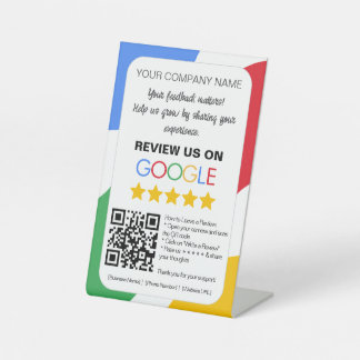 "Review Us on Google" Pedestal Sign