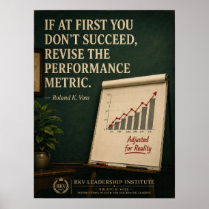 Revise the Performance Metric Funny Leadership Pos Poster