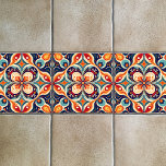 Revisited Mexican folk art floral Tile<br><div class="desc">This stunning ceramic tile design captures the essence of Mexican folk art,  bringing a burst of colour and culture to your home or business.
Hand-painted Talavera inspired tiles,  perfect for adding a touch of rustic charm and artisanal flair to any space.</div>