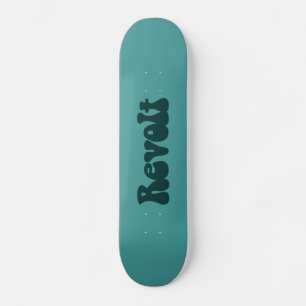 Revolt - Dark Green on Ocean Green Skateboard