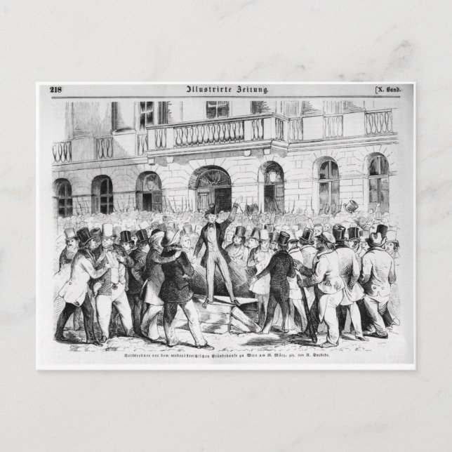Revolt in Vienna Postcard (Front)