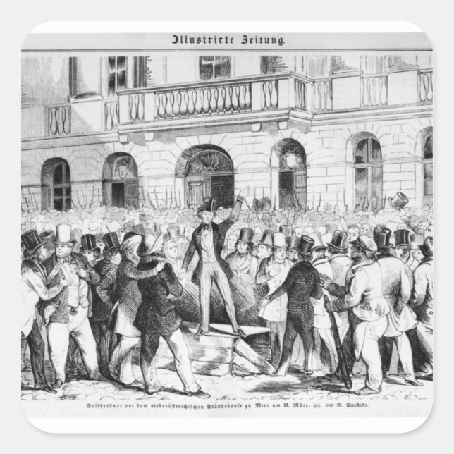 Revolt in Vienna Square Sticker (Front)