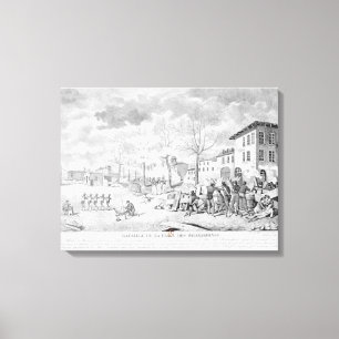 Revolt of the silk workers of Lyon Canvas Print
