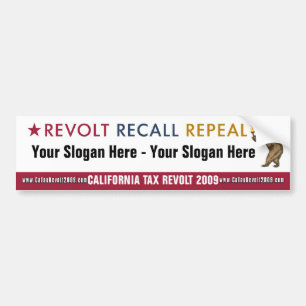 Revolt Recall Repeal - Custom Bumper Sticker