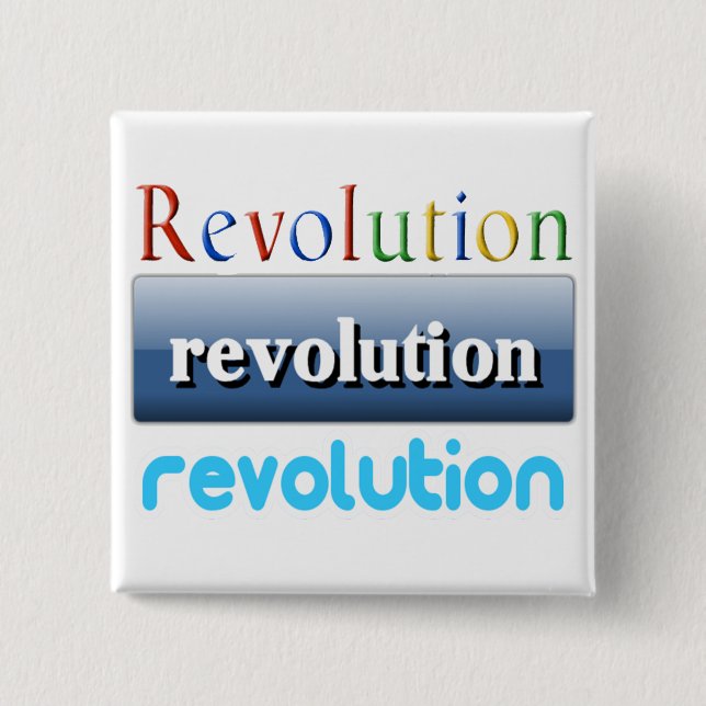 revolution 15 cm square badge (Front)