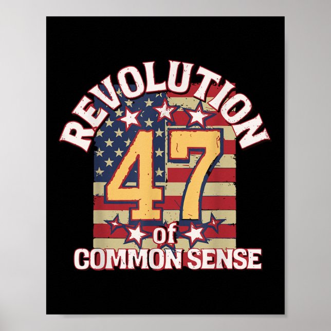 Revolution Of Common Sense Trump 47 President Poster (Front)
