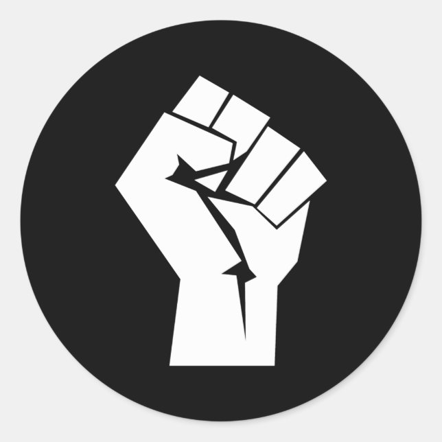Revolution Raised Fist Classic Round Sticker (Front)