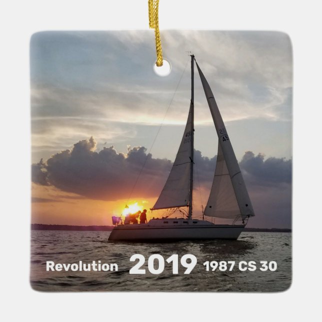 Revolution Sailing Evening 2019 Ceramic Ornament (Front)