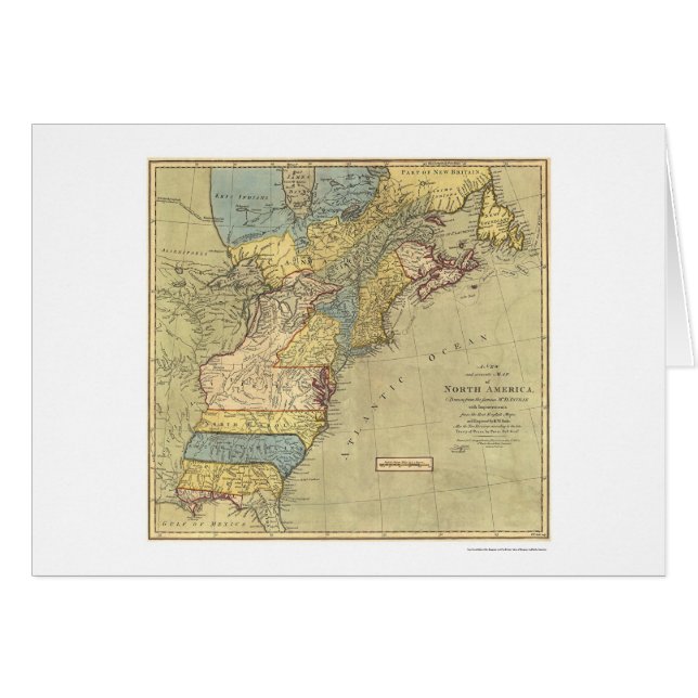 Revolutionary America Map 1771 (Front Horizontal)