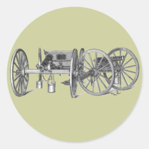 Revolutionary War Cannon Classic Round Sticker