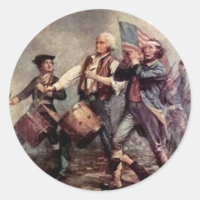Revolutionary War Classic Round Sticker (Front)