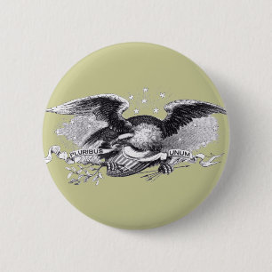 Revolutionary War Eagle 6 Cm Round Badge
