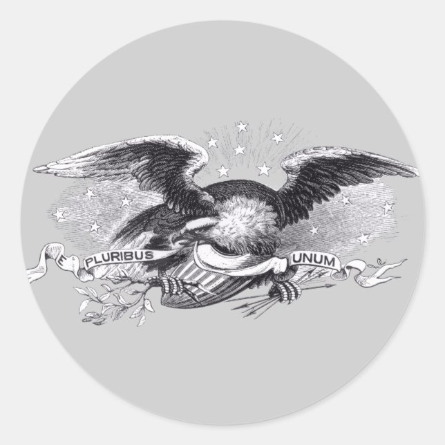 Revolutionary War Eagle Classic Round Sticker (Front)