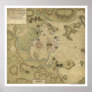 Revolutionary War Map - 1775 Poster
