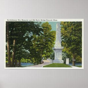 Revolutionary War Memorial, Old North Bridge Poster