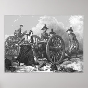 Revolutionary War Molly Pitcher Cannon Print