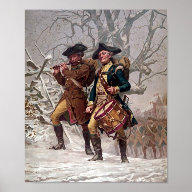 Revolutionary War Soldiers Marching Poster (Front)