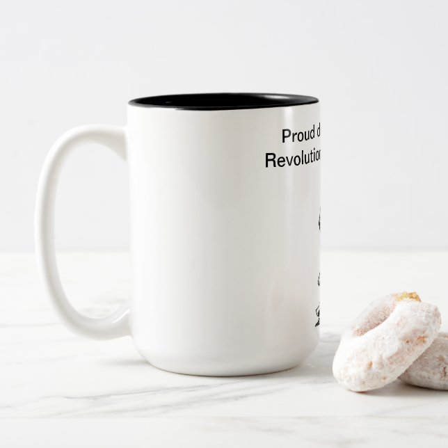 Revolutionary War Veteran hat Two-Tone Coffee Mug (With Donut)