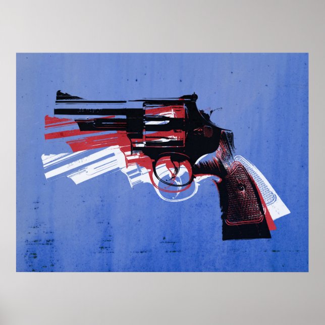 Revolver on White Poster (Front)