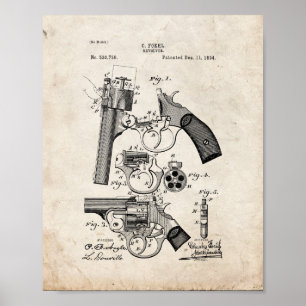 Revolver Patent - Old Look Poster