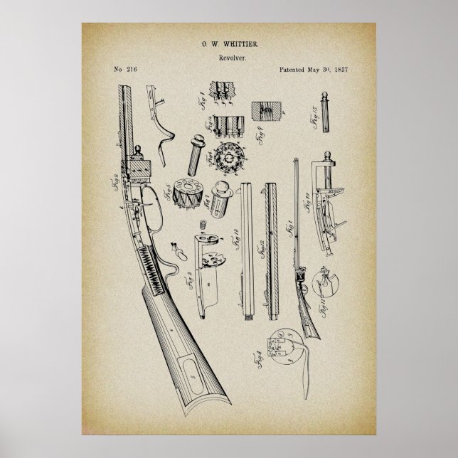 Revolver Patent Poster (Front)