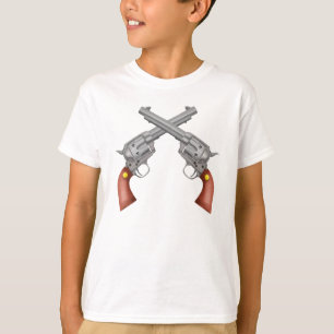 Revolvers Pistols Guns Crossed T-Shirt