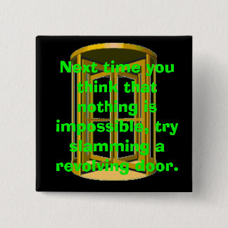 Revolving Door Slam 15 Cm Square Badge