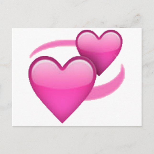 Revolving Hearts - Emoji Postcard (Front)