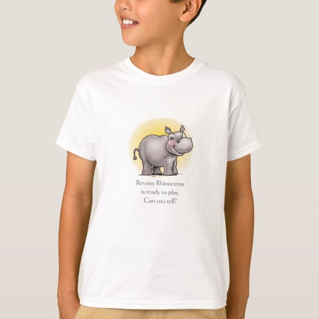 Revony Rhinoceros Children's T-Shirt (Front)