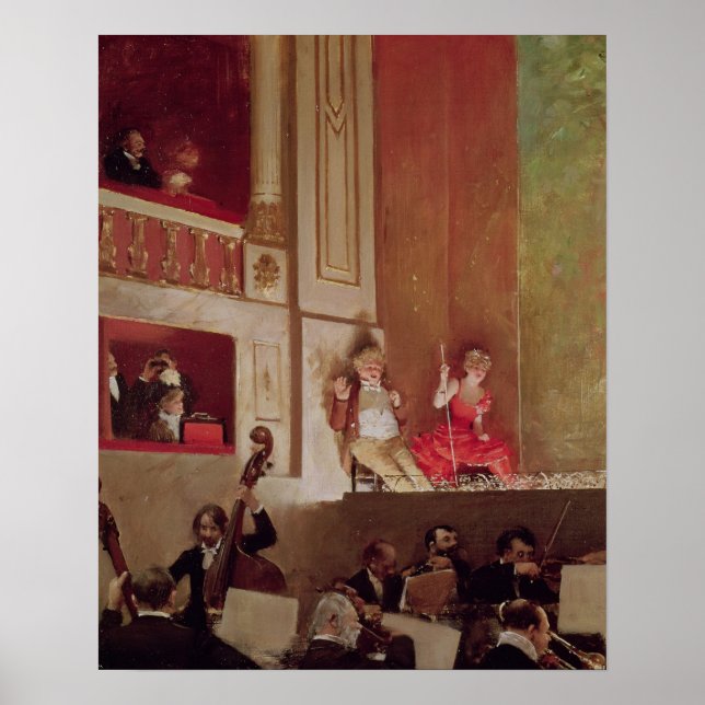 Revue at the Theater des Varietes, c.1885 Poster (Front)