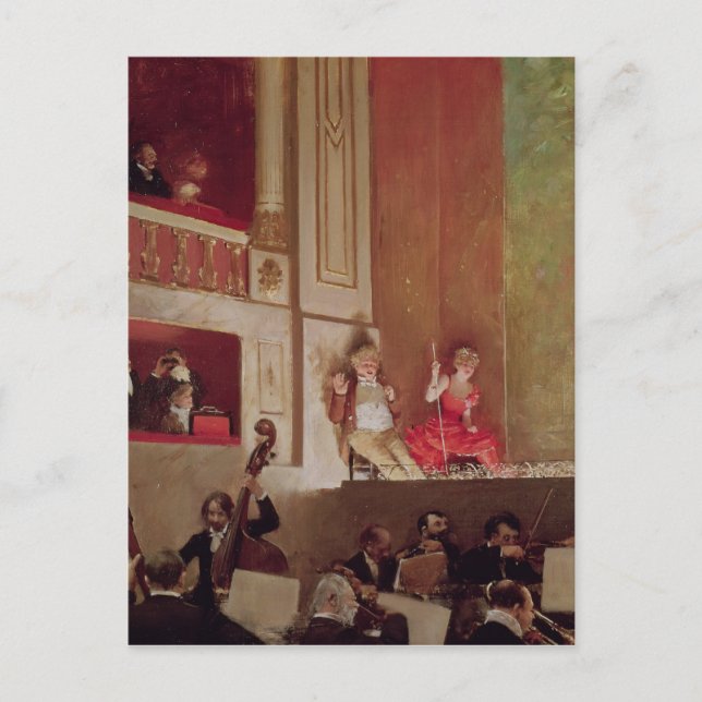 Revue at the Theatre des Varietes, c.1885 Postcard (Front)