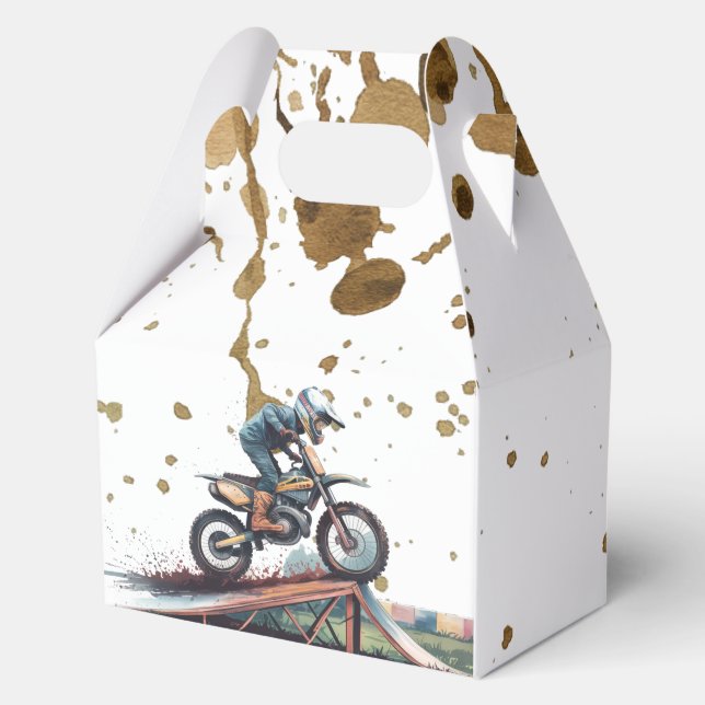 Revved Up Racer: Motorbike Birthday Bash Favour Box (Back)
