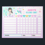 Reward Chart Mermaid Personalised Chore Chart Notepad<br><div class="desc">Personalised Reward Chore Routine Chart.</div>