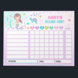 Reward Chart Mermaid Personalised Chore Chart Notepad<br><div class="desc">Personalised Reward Chore Routine Chart.</div>