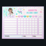 Reward Chart Mermaid Personalised Chore Chart Notepad<br><div class="desc">Personalised Reward Chore Routine Chart.</div>