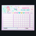 Reward Chart Mermaid Personalised Chore Chart Notepad<br><div class="desc">Personalised Reward Chore Routine Chart.</div>