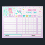 Reward Chart Mermaid Personalised Chore Chart Notepad<br><div class="desc">Personalised Reward Chore Routine Chart.</div>
