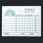 Reward Chart Rainbow Personalised Chore Chart Notepad<br><div class="desc">Personalised Reward Chore Routine Chart.</div>