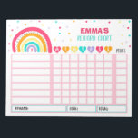 Reward Chart Rainbow Personalised Chore Chart Notepad<br><div class="desc">Personalised Reward Chore Routine Chart.</div>