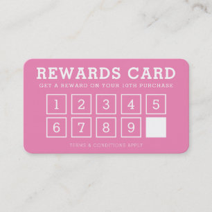 REWARD PUNCH CARD simple modern loyalty 10th candy