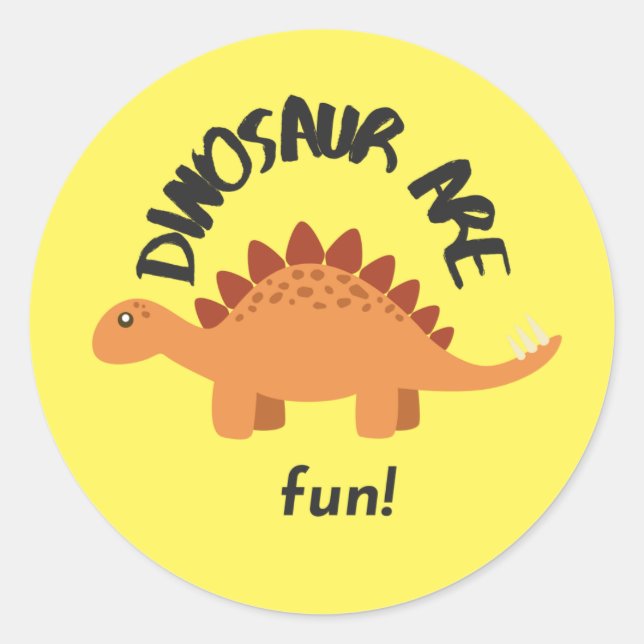 reward sticker for children dinosaur fun (Front)