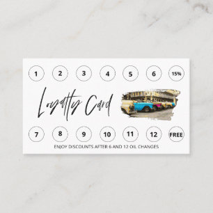 *~* Rewards QR Lube Car Wash - LOGO Auto Thank you Loyalty Card