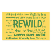 Rewild Text Yellow with Green 